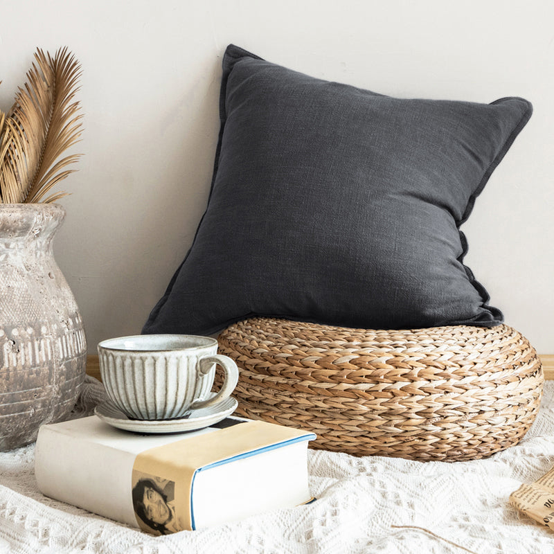 Ruzene-02 Cushion Cotton/Linen Grey