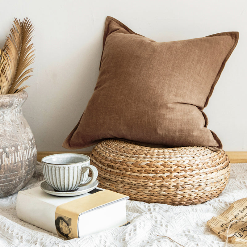 Ruzene-05 Cushion Cotton/Linen Tan