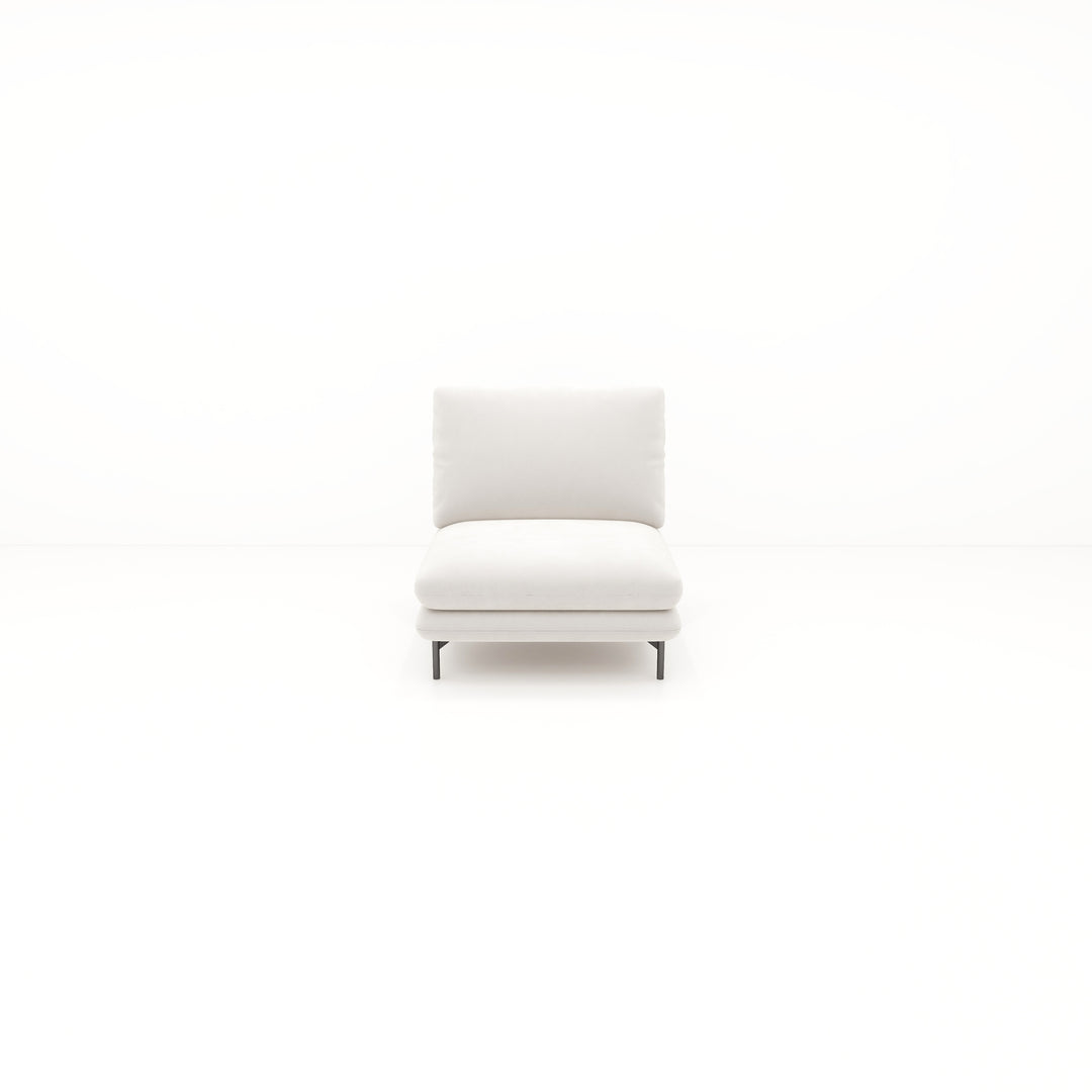Creme II Sofa 1-Seater Armless | POLO 7606 GREY