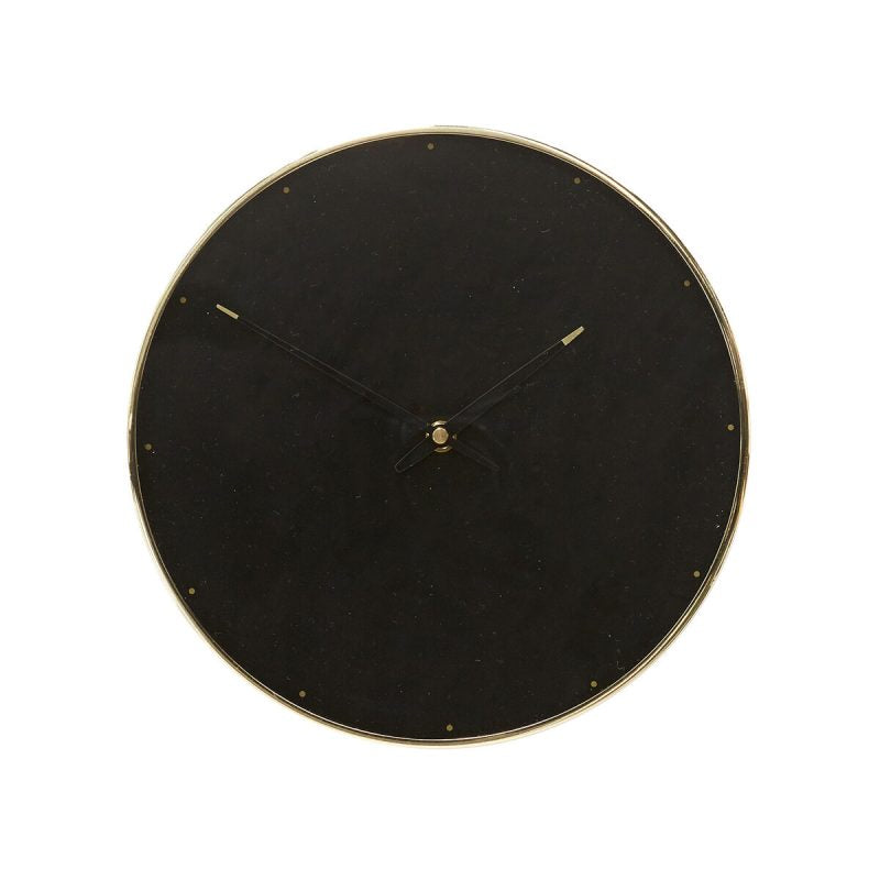 Time Clock Brass/Black Dia28*5Cm