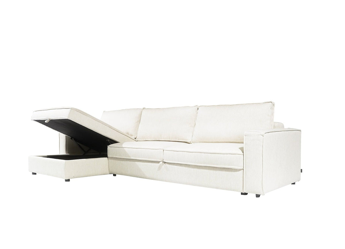 Camille 3L + Chaise Left W/Storage Cube (Set)