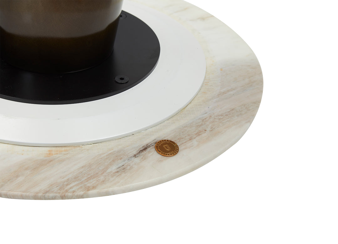 Cone End Table - White Marble
