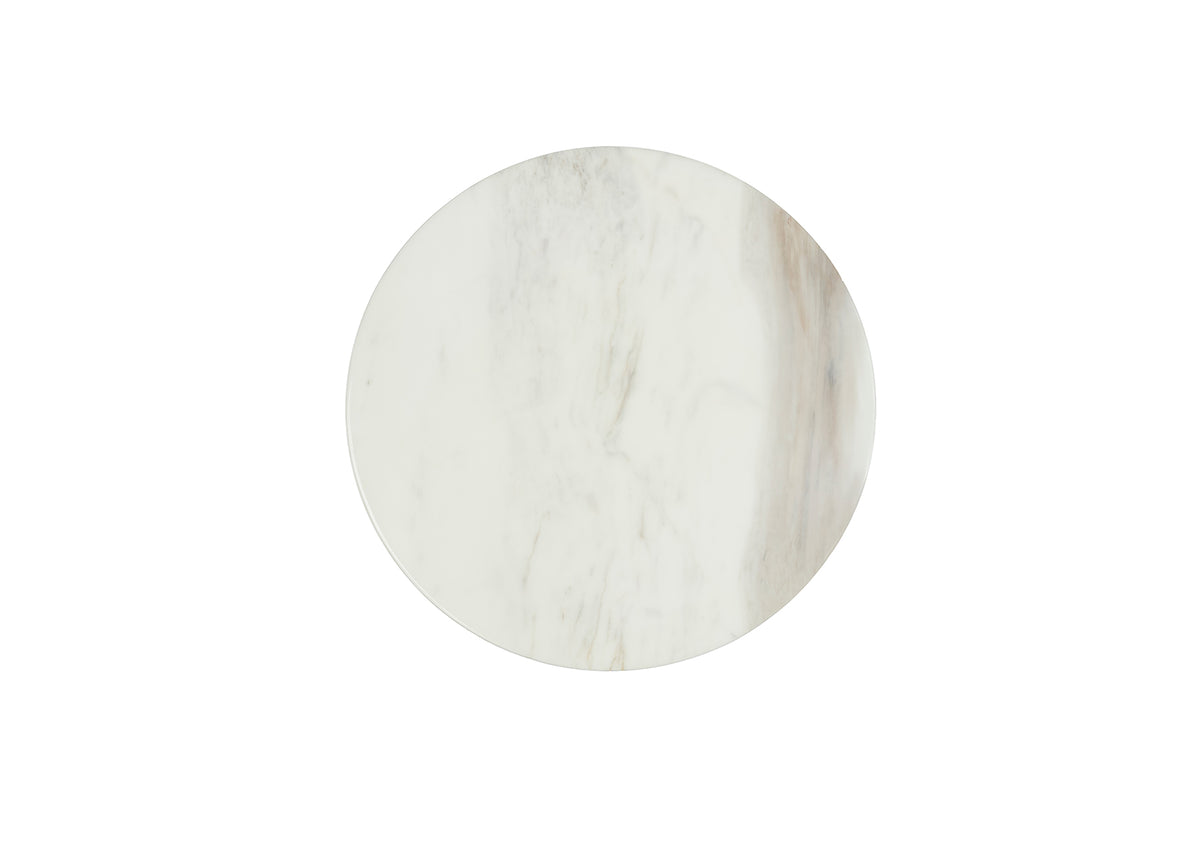 Cone End Table - White Marble