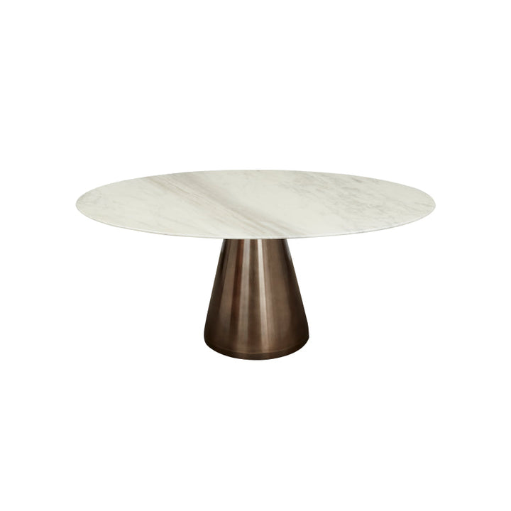 Cone Marble-Top Dining Table Oval