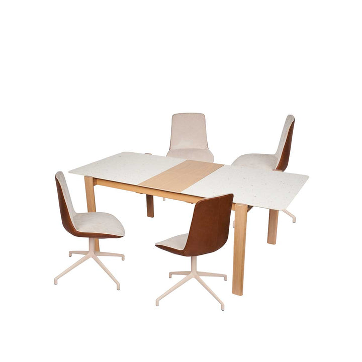 Crème 2.0m Dining Table + 4 Side Chairs (Set)