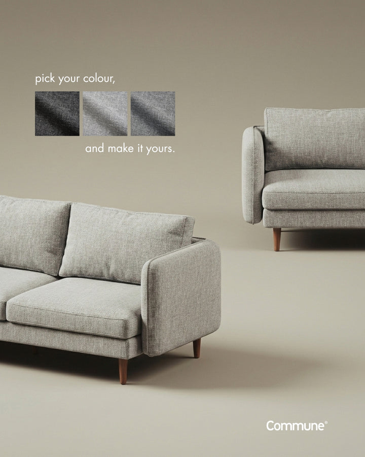 Espen 3-Seater Fabric Sofa