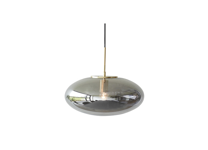 Reflect Pendant Ellipse Smoke D40*H36Cm, Glas&Iron