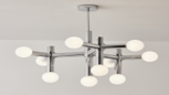 Glans Pendant Lamp Dia80*50Cm Metal Glass