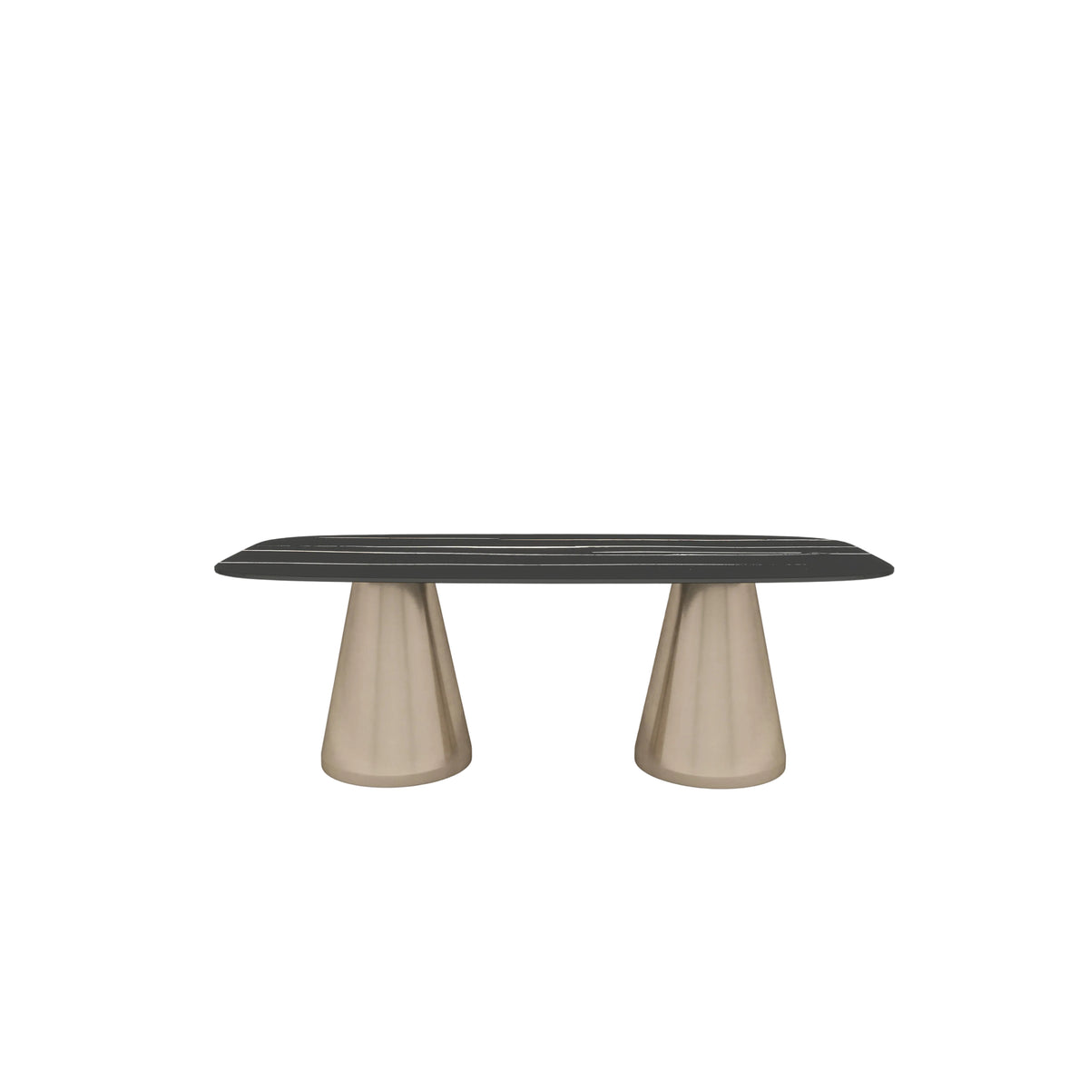 Cone Marble-Top Dining Table - Boat
