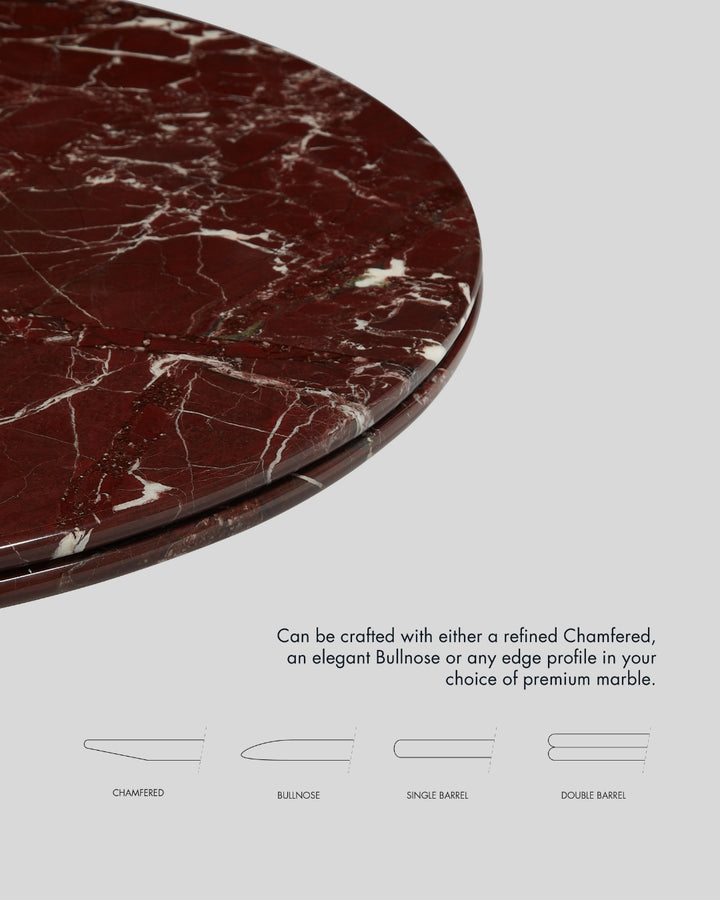 Stealth Grid Marble-Top Dining Table - Boat