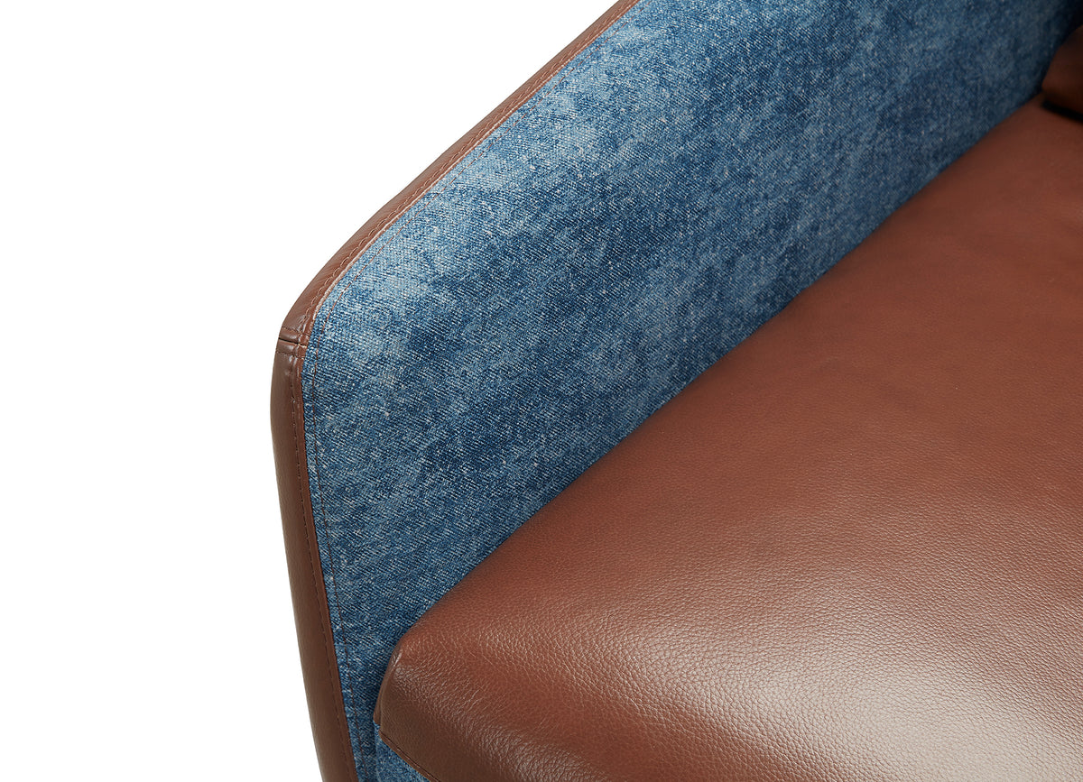 Volta Sofa 2L-Shape Chaise on Left (Mixed Upholstery)