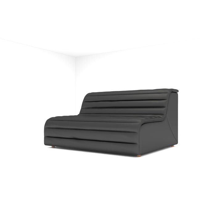 Aviate Sofa Armless 2-Seater | NARA 5505 BLACK