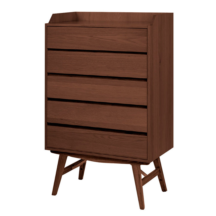 Dualtone 5 Drawer Chest - Walnut NM11