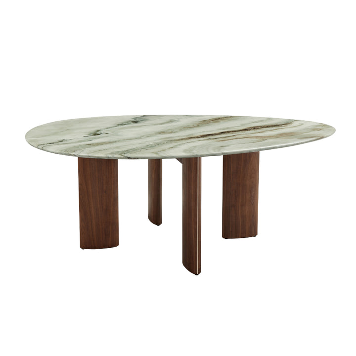 Dune Marble-Top Pebble Dining Table