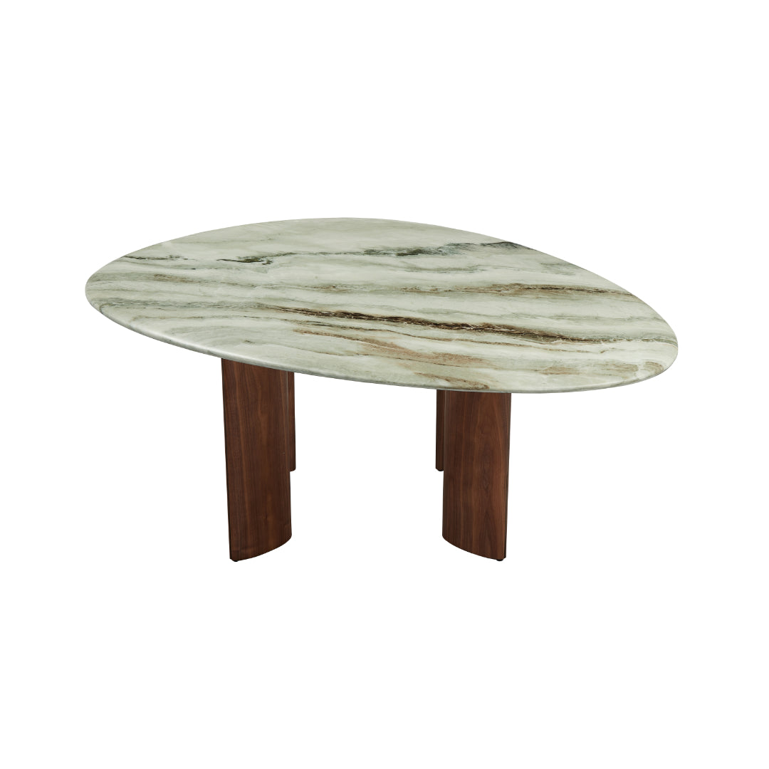Dune Marble-Top Pebble Dining Table