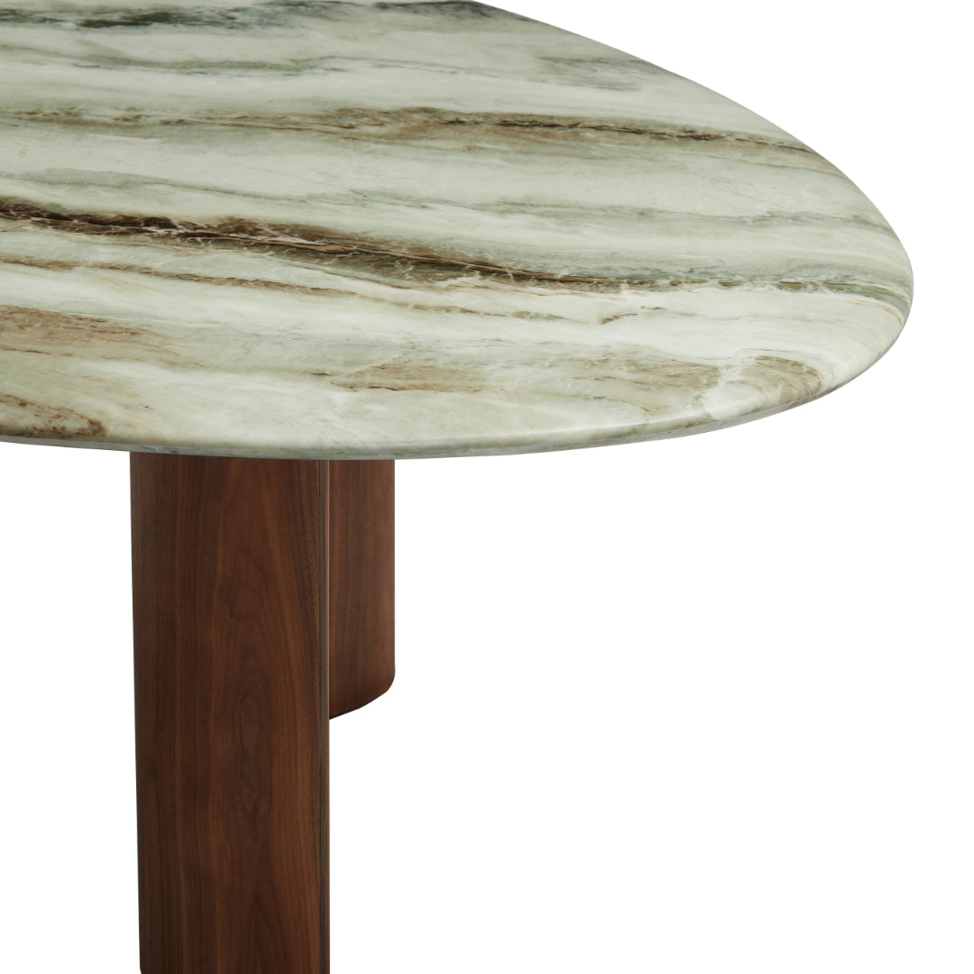 Dune Marble-Top Pebble Dining Table