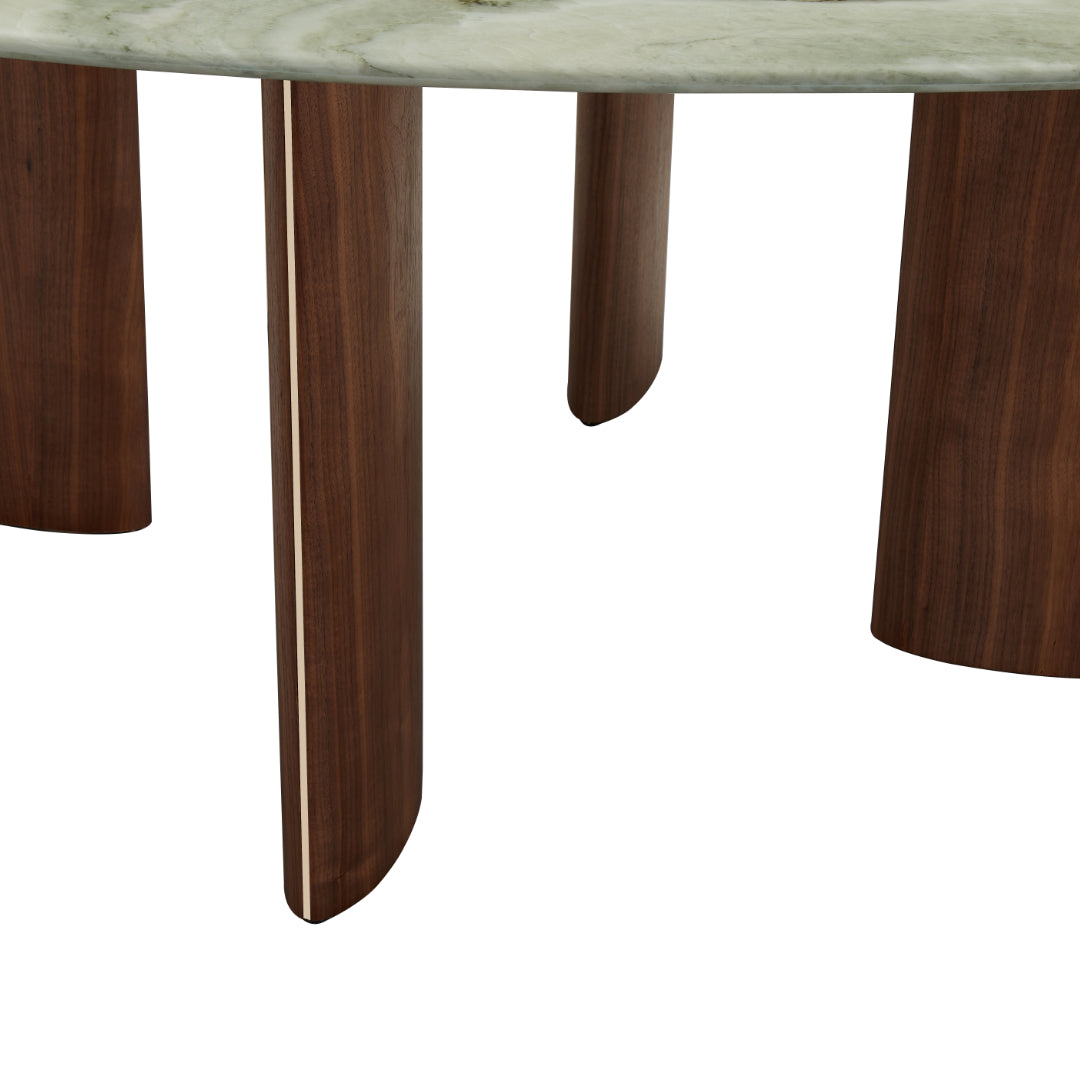 Dune Marble-Top Pebble Dining Table