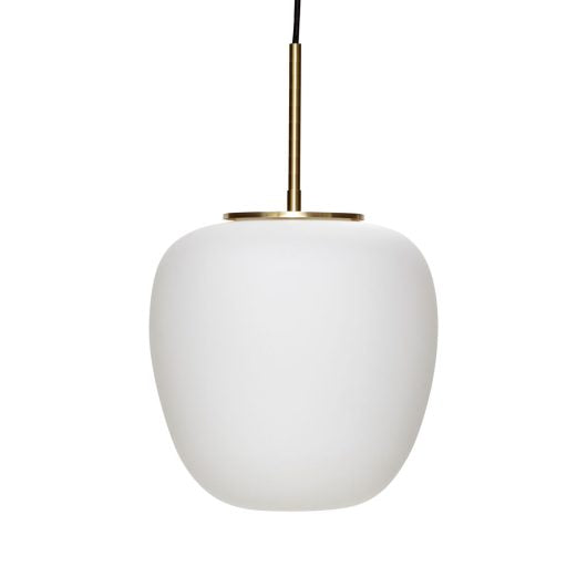 Muse Pendant Lamp White Dia25*H36Cm, Glass & Iron