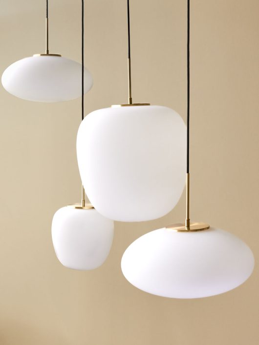 Muse Pendant Lamp White Dia25*H36Cm, Glass & Iron