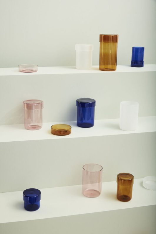 Pop Storage Jars L/Blu(Set Of 2)Dia9*13/Dia10*19Cm