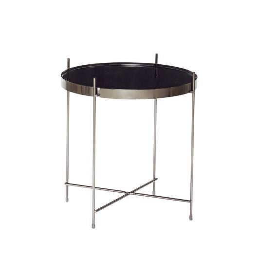 Gret Round Table W/Mirror Top Metal Dia43*H45Cm