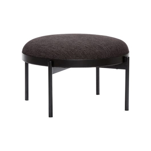 Britta Round Stool Dia65*H39Cm Fabric & Metal Blk