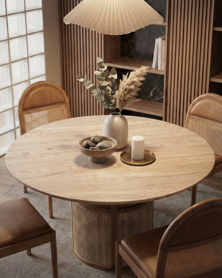 Siena Travertine-Top Dining Table