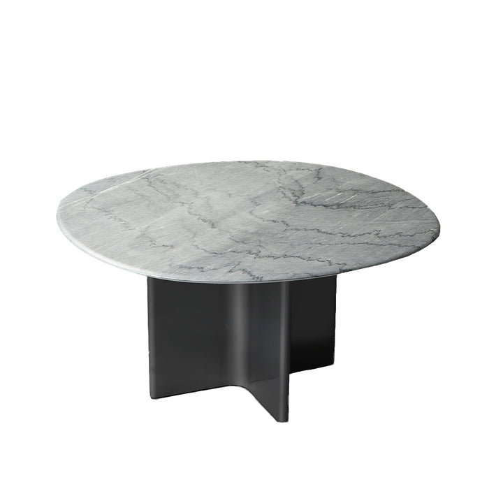 Stealth Marble-Top Dining Table Squircle