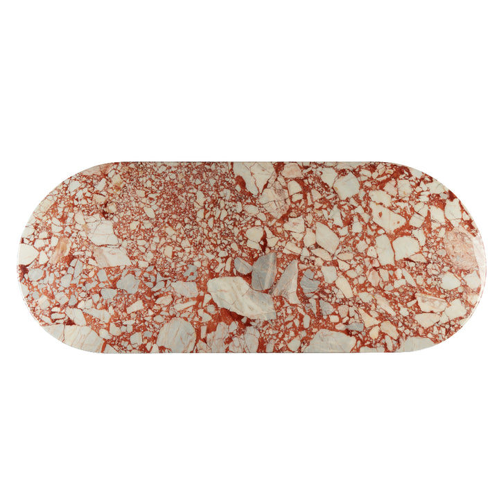 Stealth Grid Marble-Top Dining Table - Double Dome