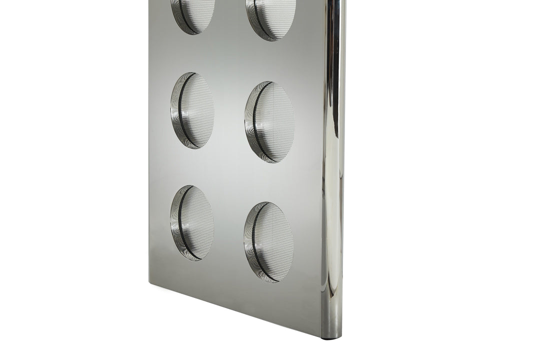 Stealth Grid Marble-Top Dining Table - Boat